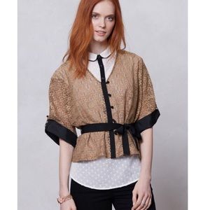Anthropologie Jen Kao Lace Kiomono Blouse
